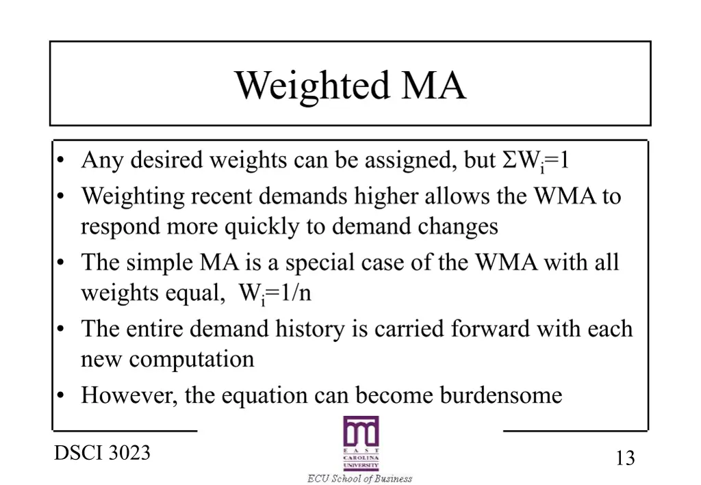 weighted ma