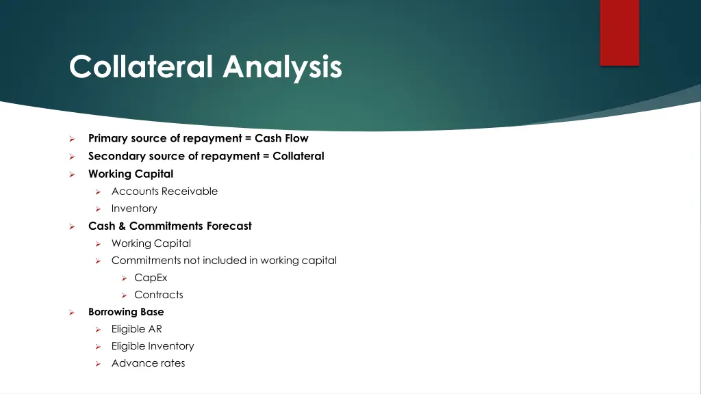 collateral analysis 1