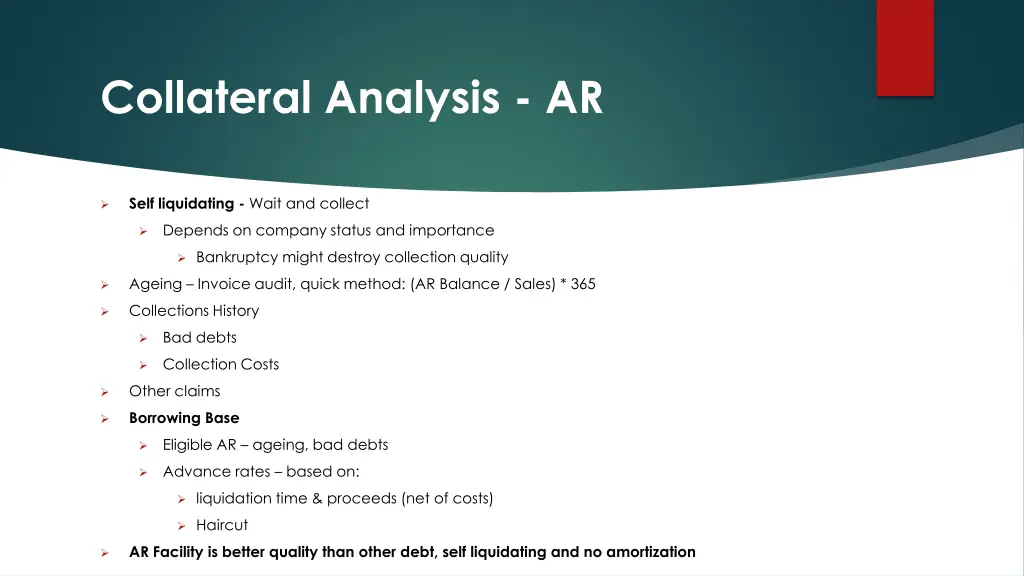 collateral analysis ar