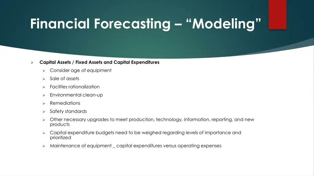 financial forecasting modeling 2