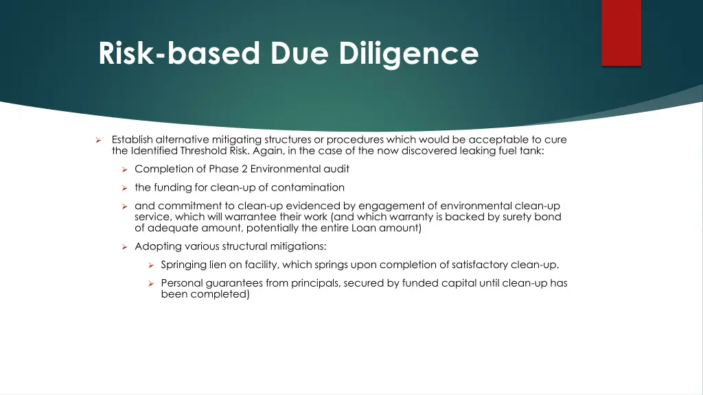 risk based due diligence 1