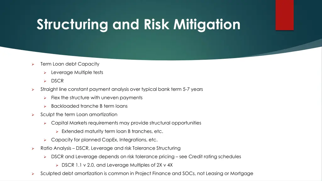 structuring and risk mitigation 2