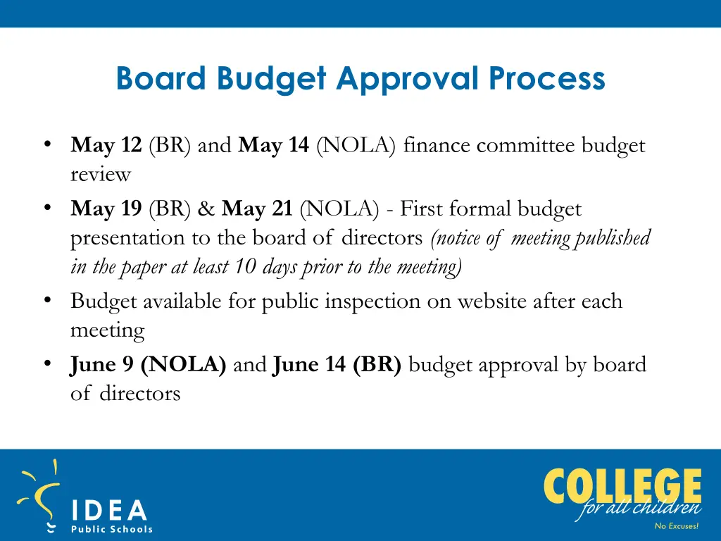 board budget approval process