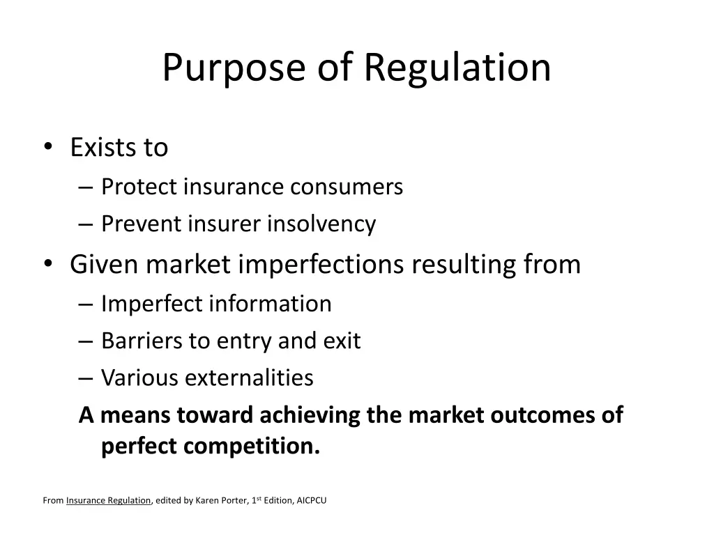 purpose of regulation