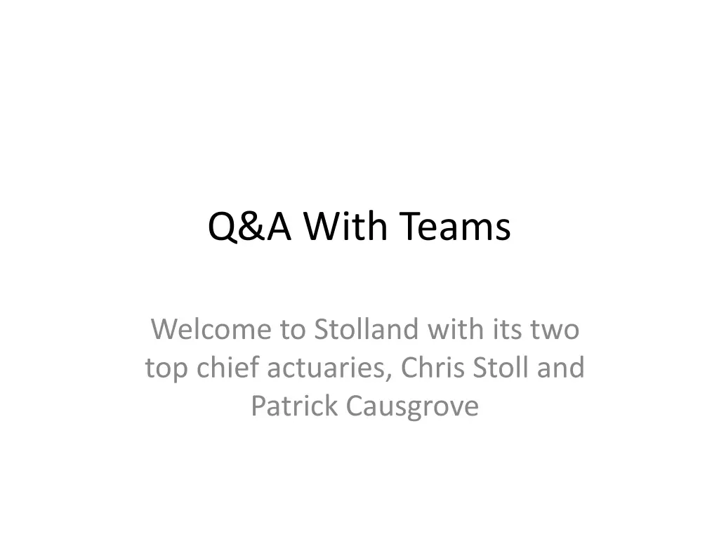 q a with teams