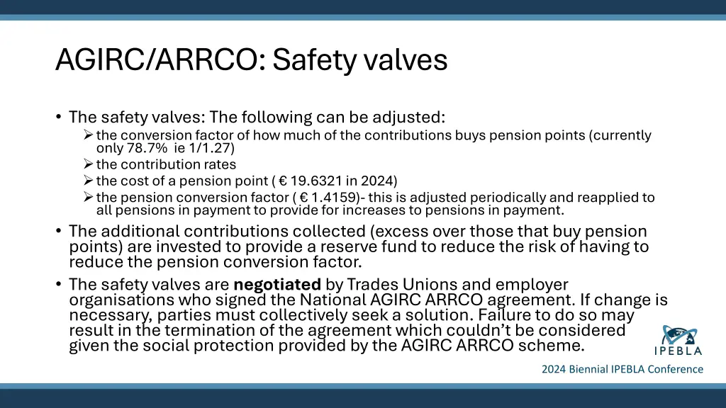 agirc arrco safety valves