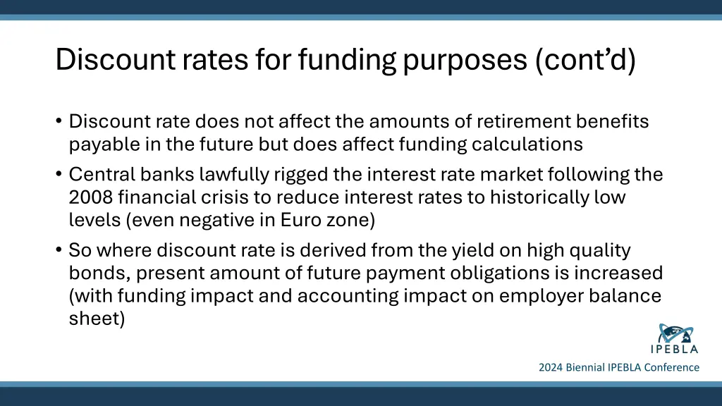 discount rates for funding purposes cont d