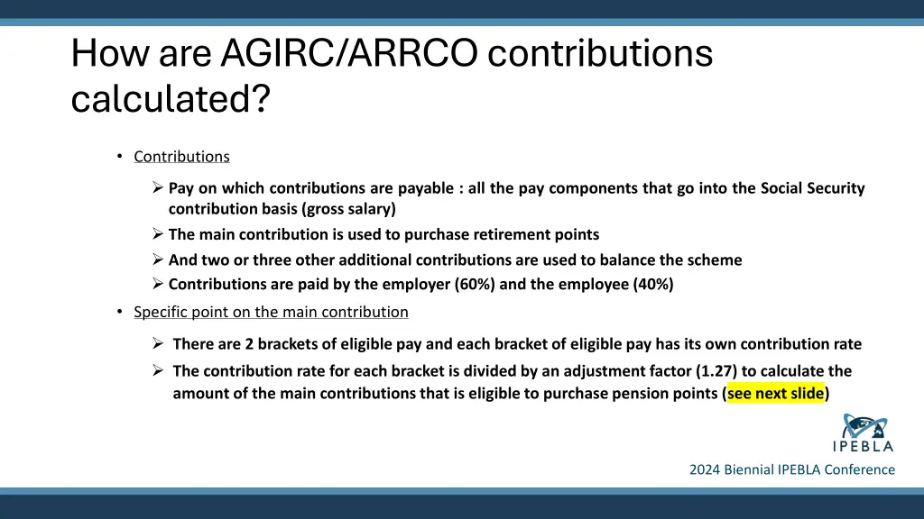 how are agirc arrco contributions calculated