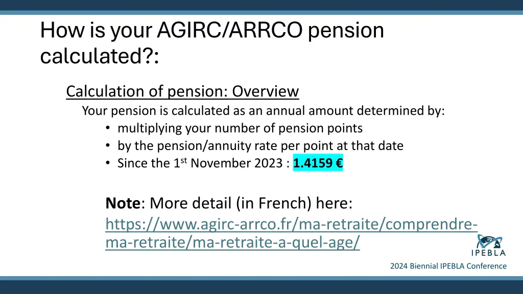 how is your agirc arrco pension calculated
