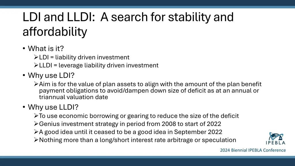 ldi and lldi a search for stability