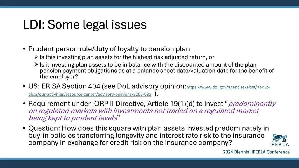 ldi some legal issues
