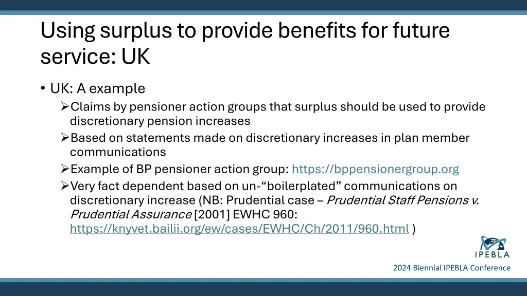 using surplus to provide benefits for future 1