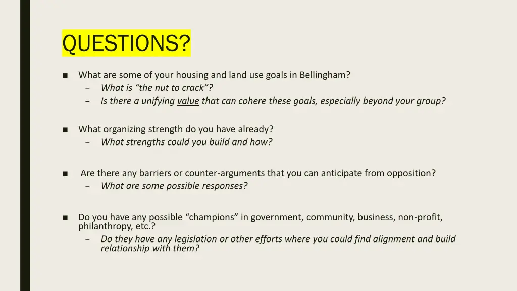 questions