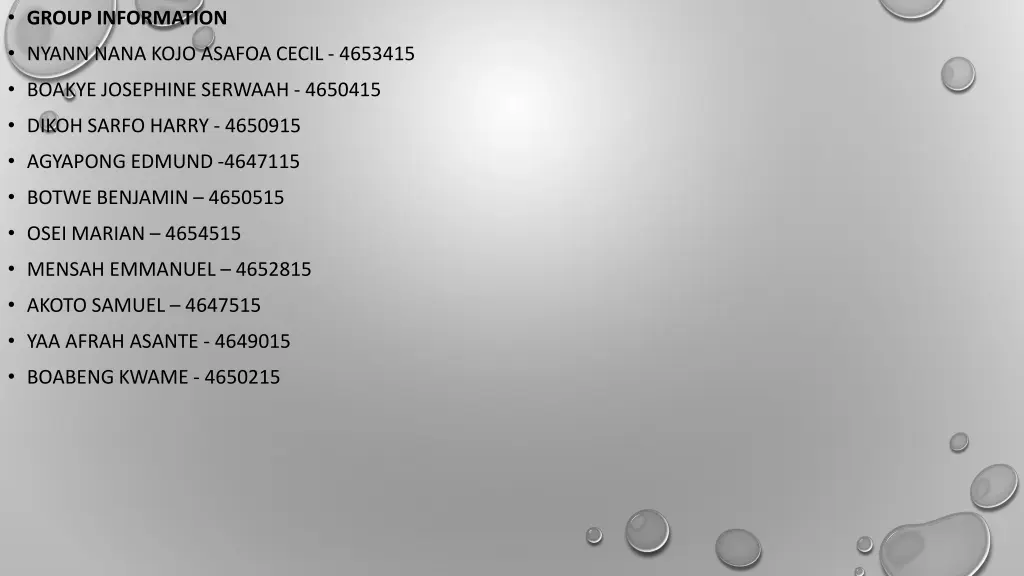 group information