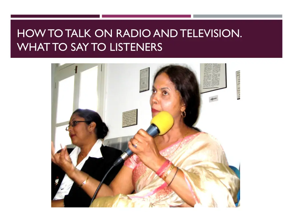 how to talk on radio and television what