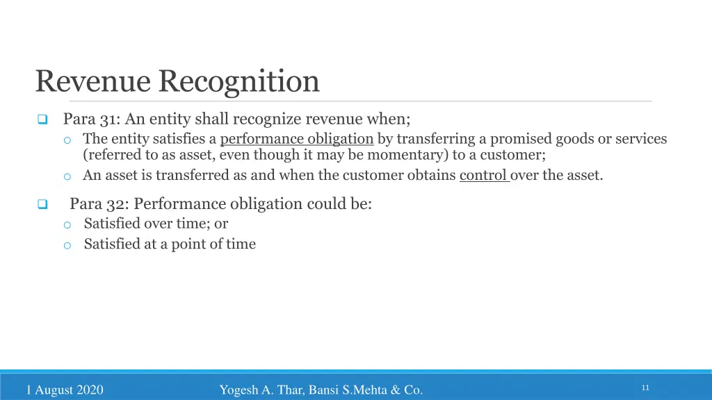 revenue recognition