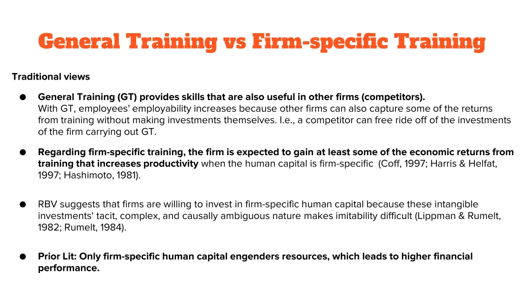 general training vs firm specific training