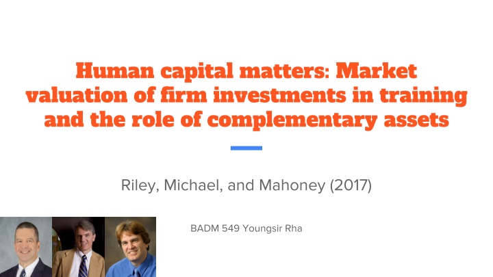 human capital matters market valuation of firm