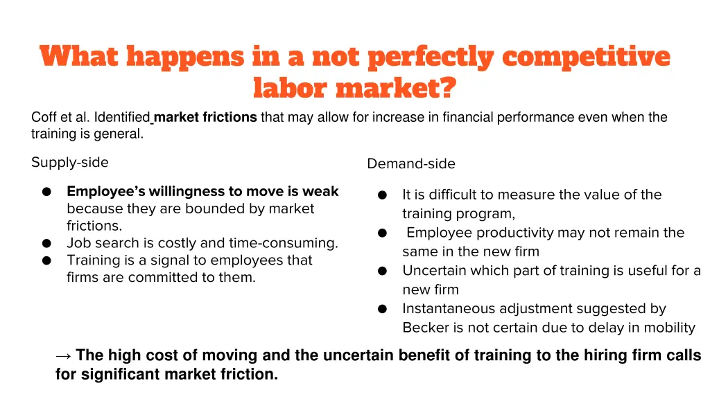 what happens in a not perfectly competitive labor