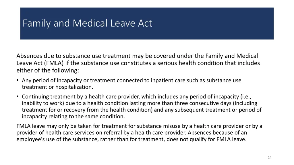 family and medical leave act