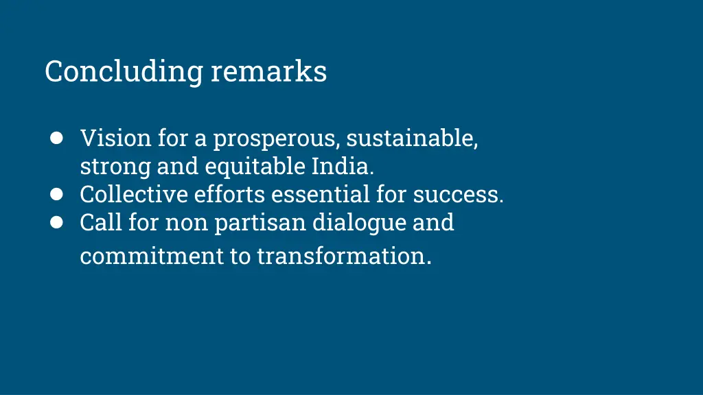 concluding remarks