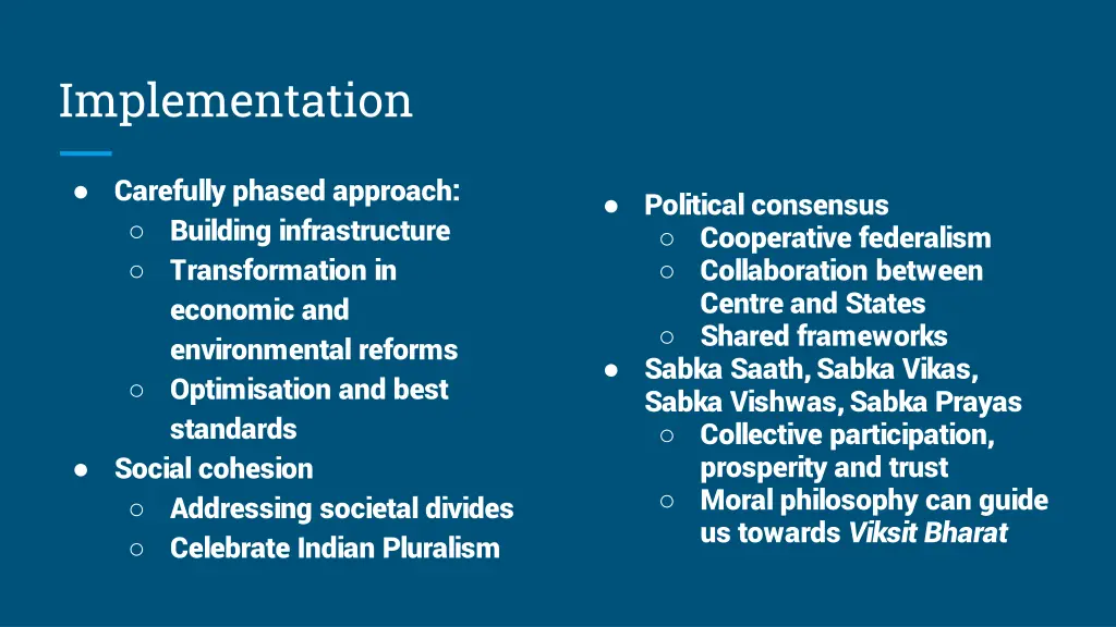 implementation