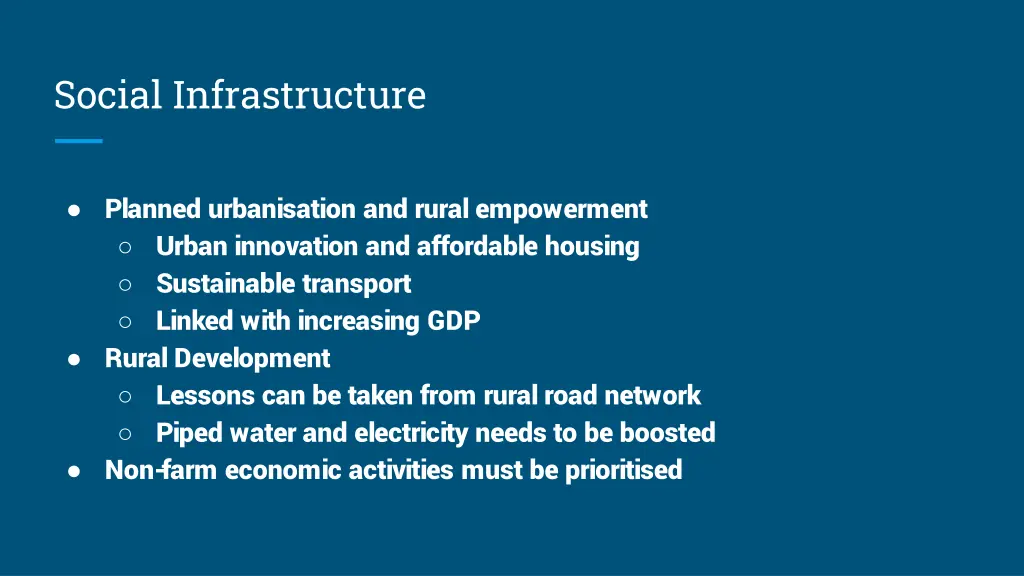 social infrastructure