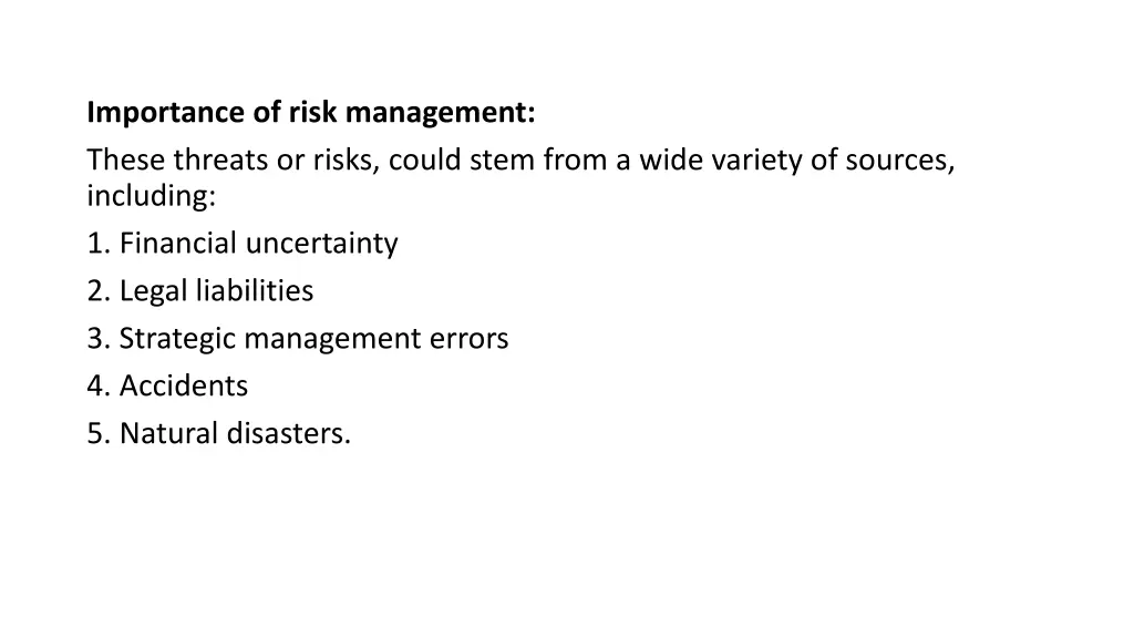 importance of risk management these threats