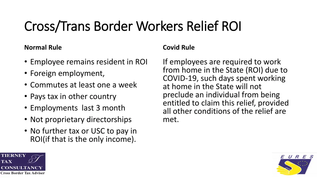 cross trans border workers relief roi cross trans