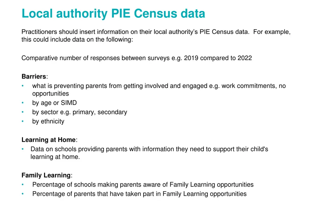 local authority pie census data