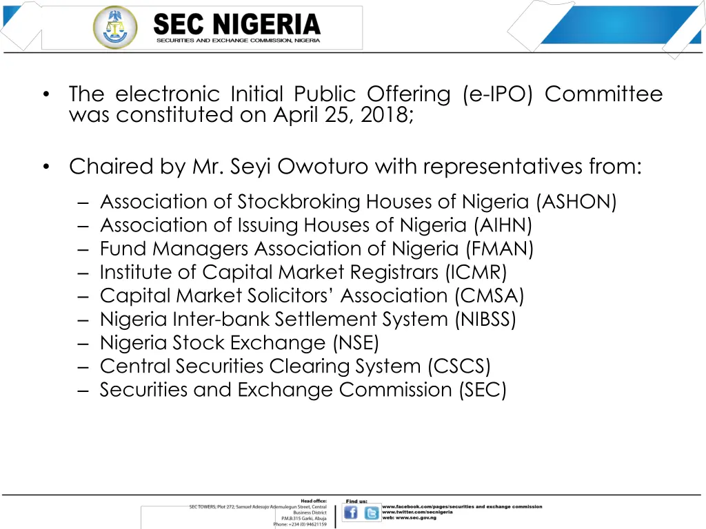 the electronic initial public offering