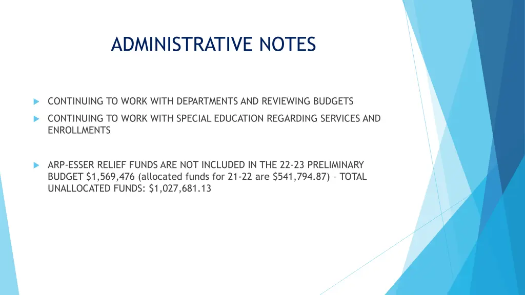 administrative notes