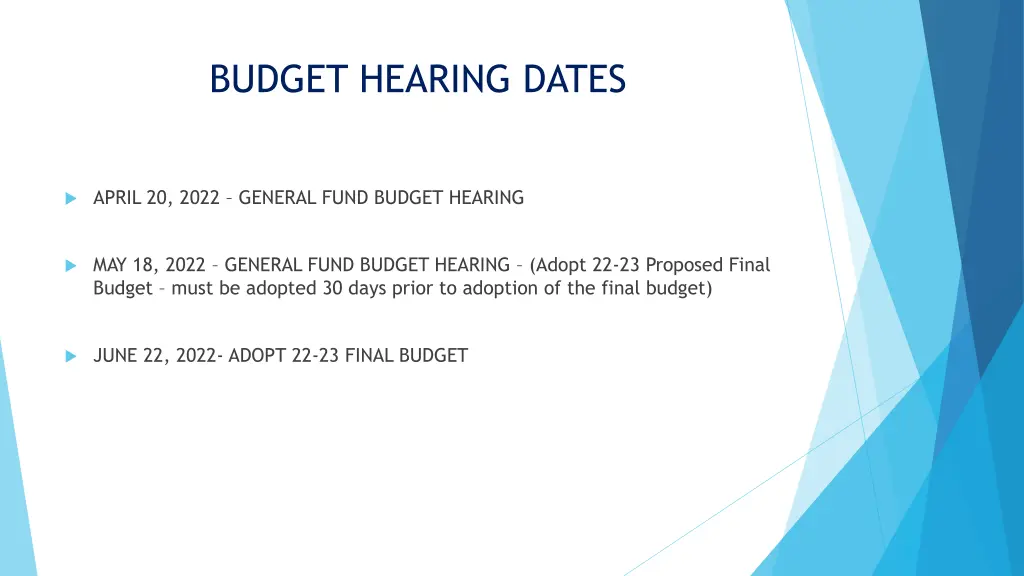 budget hearing dates