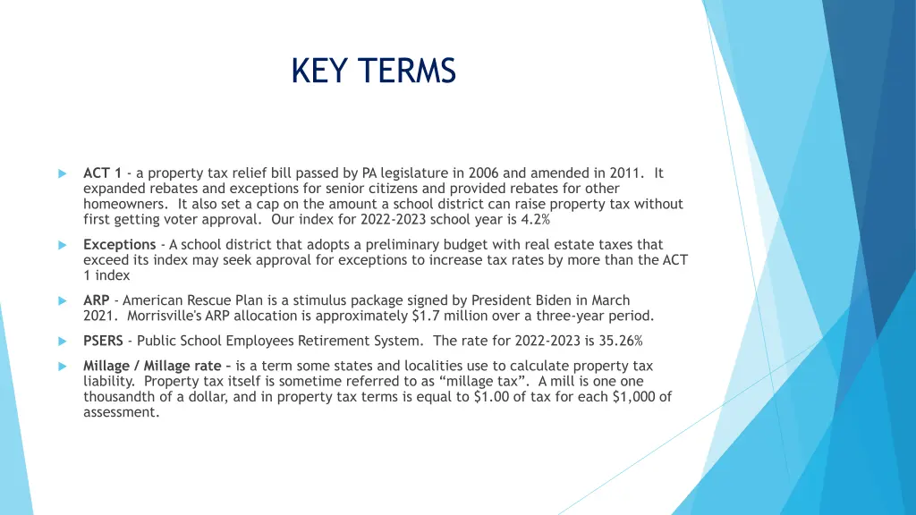 key terms