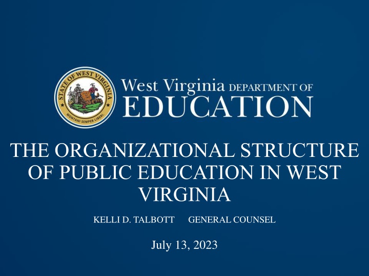 the organizational structure of public education