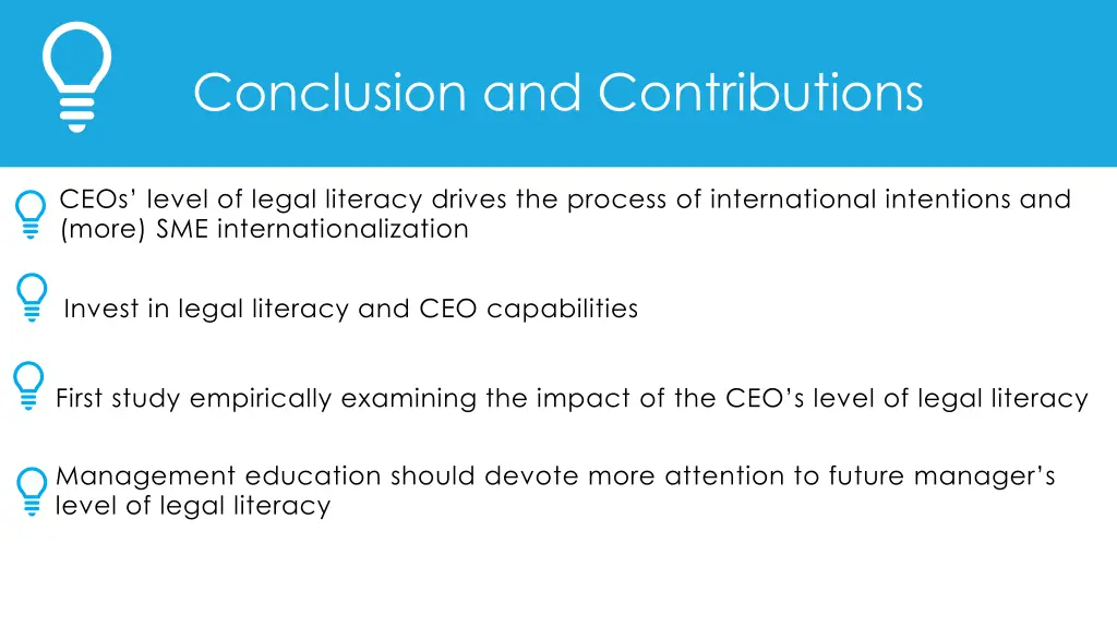 conclusion and contributions