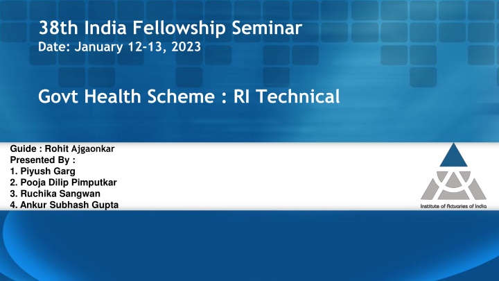 38th india fellowship seminar date january