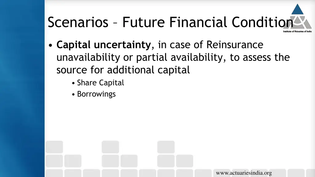 scenarios future financial condition 1