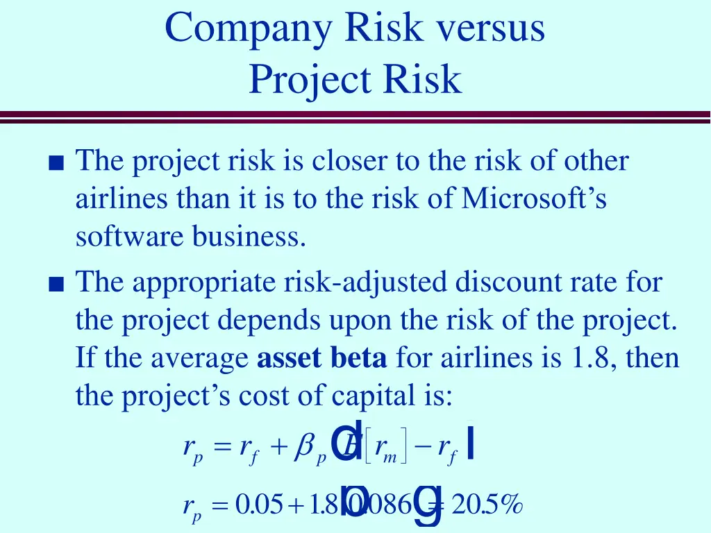 company risk versus project risk 2