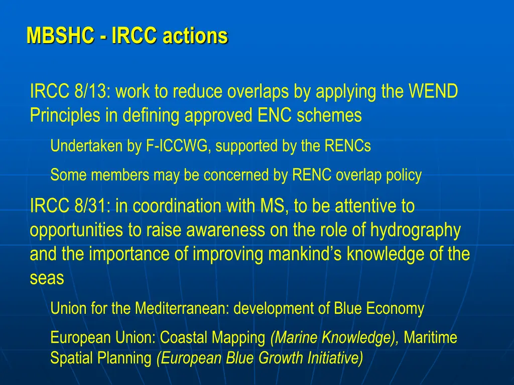 mbshc ircc actions
