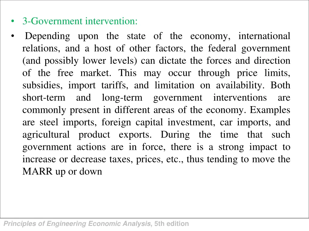 3 government intervention depending upon