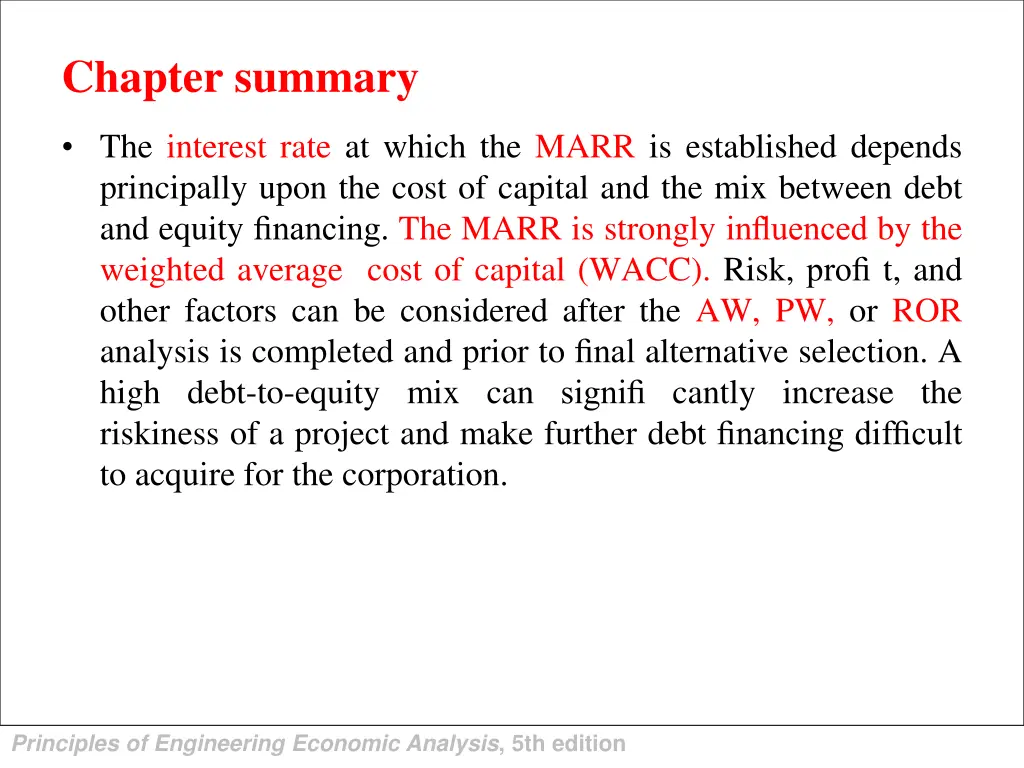 chapter summary