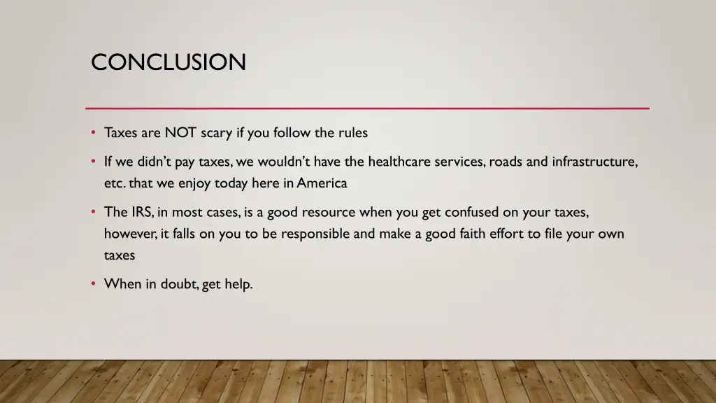 conclusion