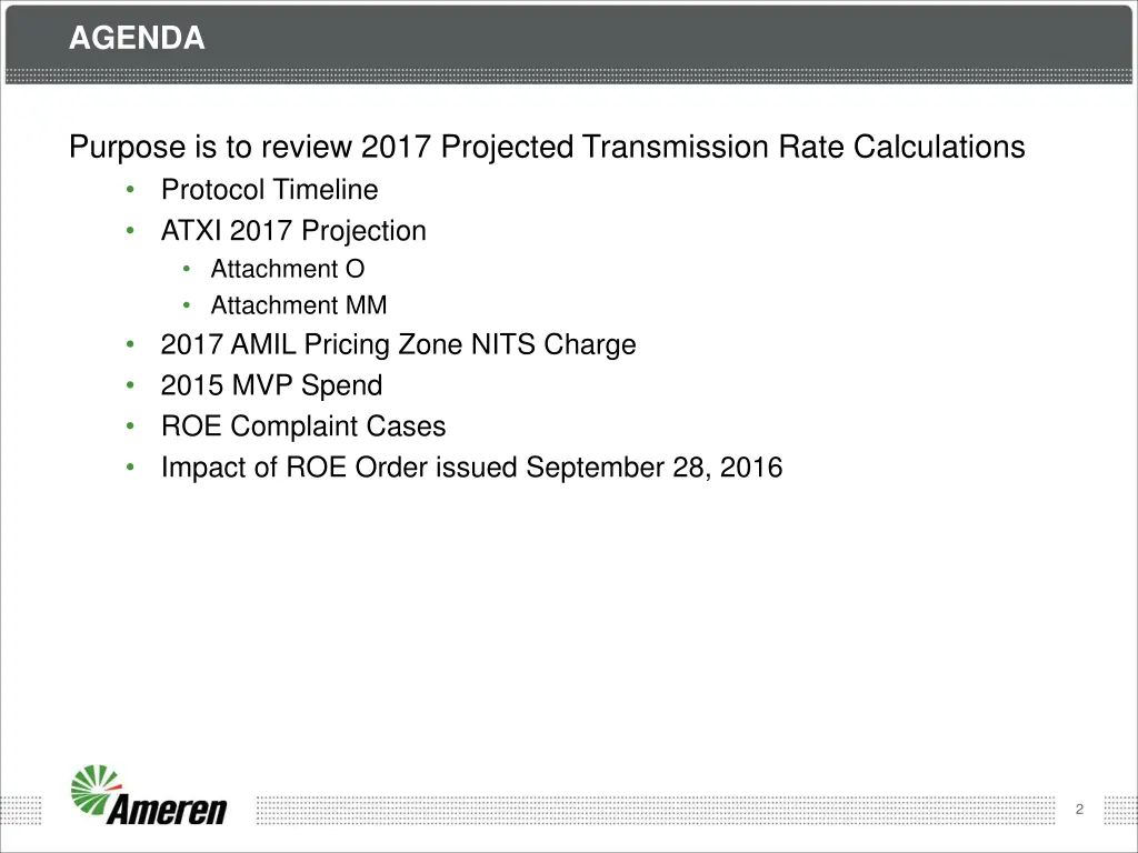 agenda