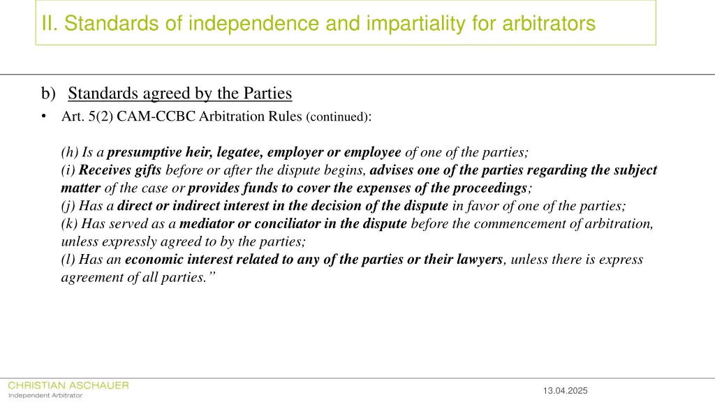 ii standards of independence and impartiality 3