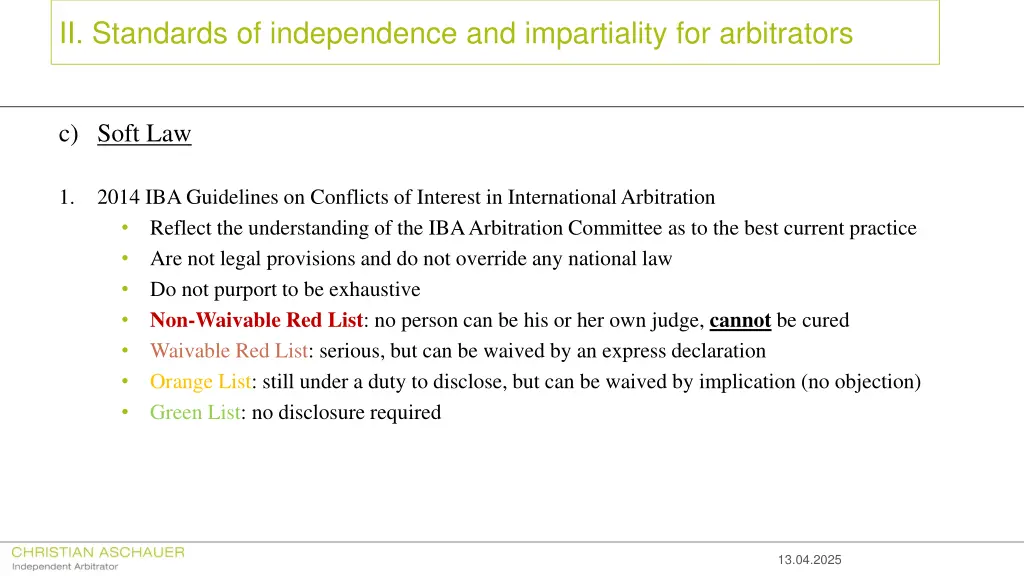 ii standards of independence and impartiality 4