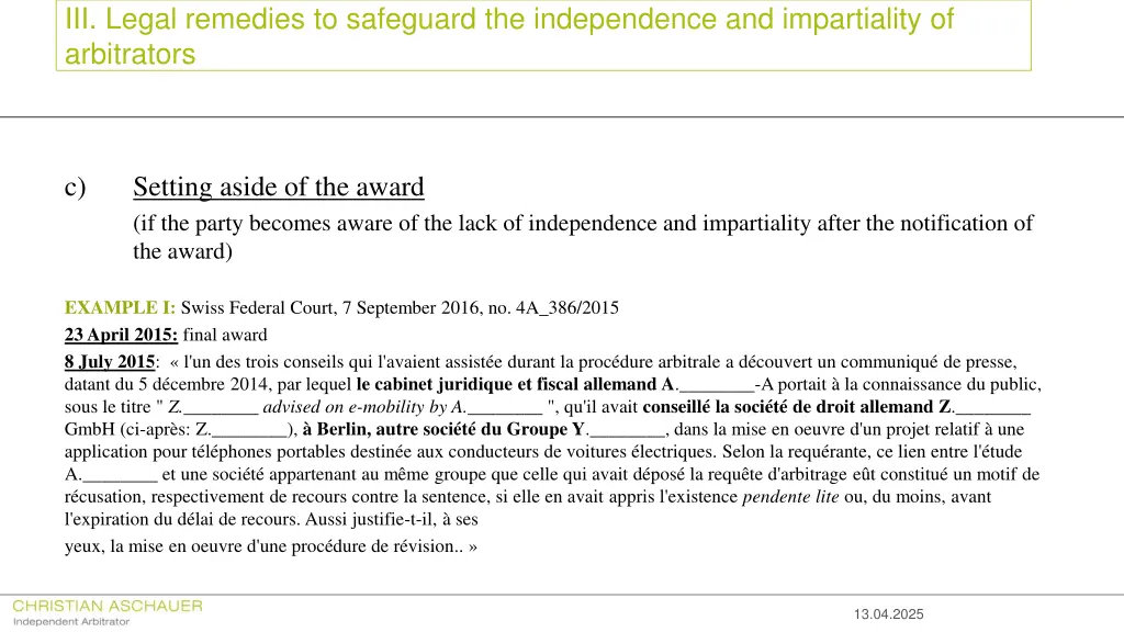 iii legal remedies to safeguard the independence 2