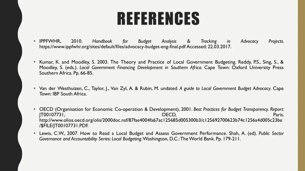 references