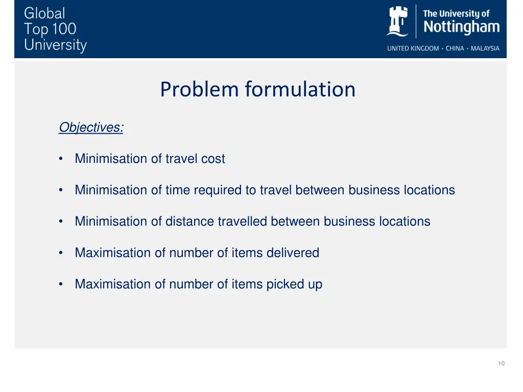 problem formulation 1