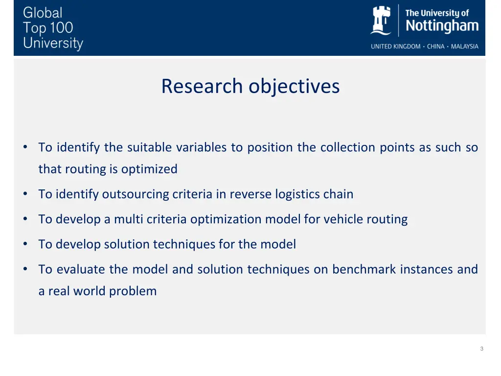 research objectives